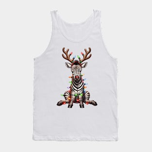 Christmas Red Nose Zebra Tank Top